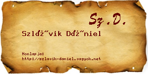 Szlávik Dániel névjegykártya